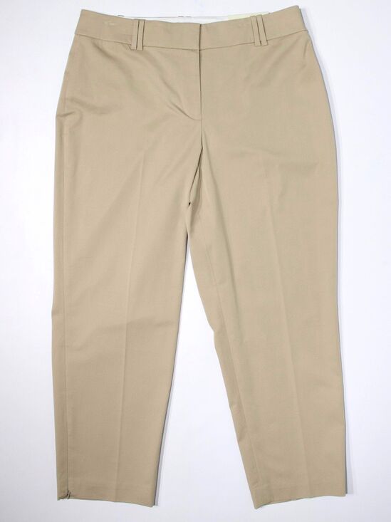 Ann Taylor Pants - NWT Ann Taylor Curvy Fit Cropped Pants Light Beige Stretch Women Size 10 (A6)
